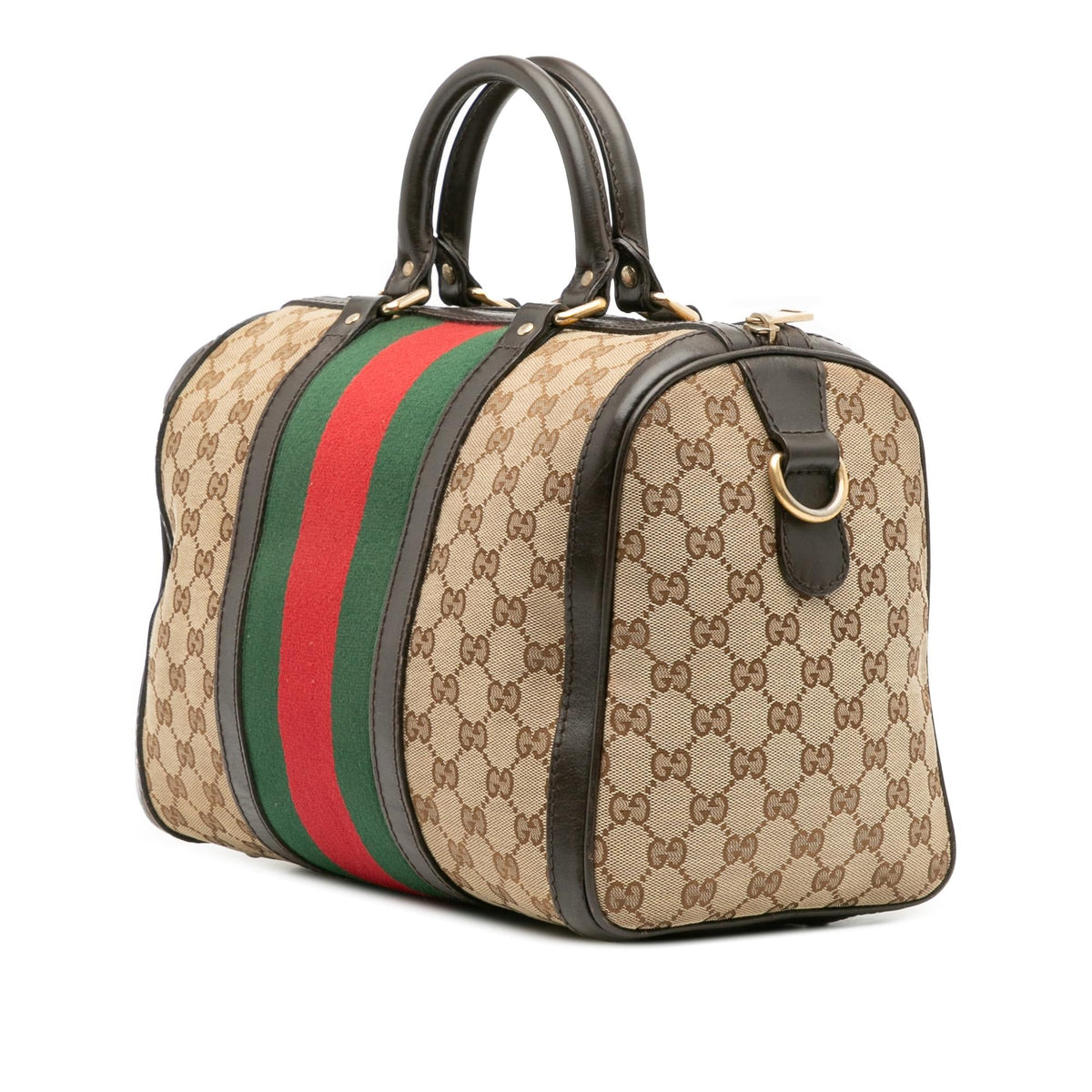 Gucci Medium GG Canvas Web Joy Boston Bag
