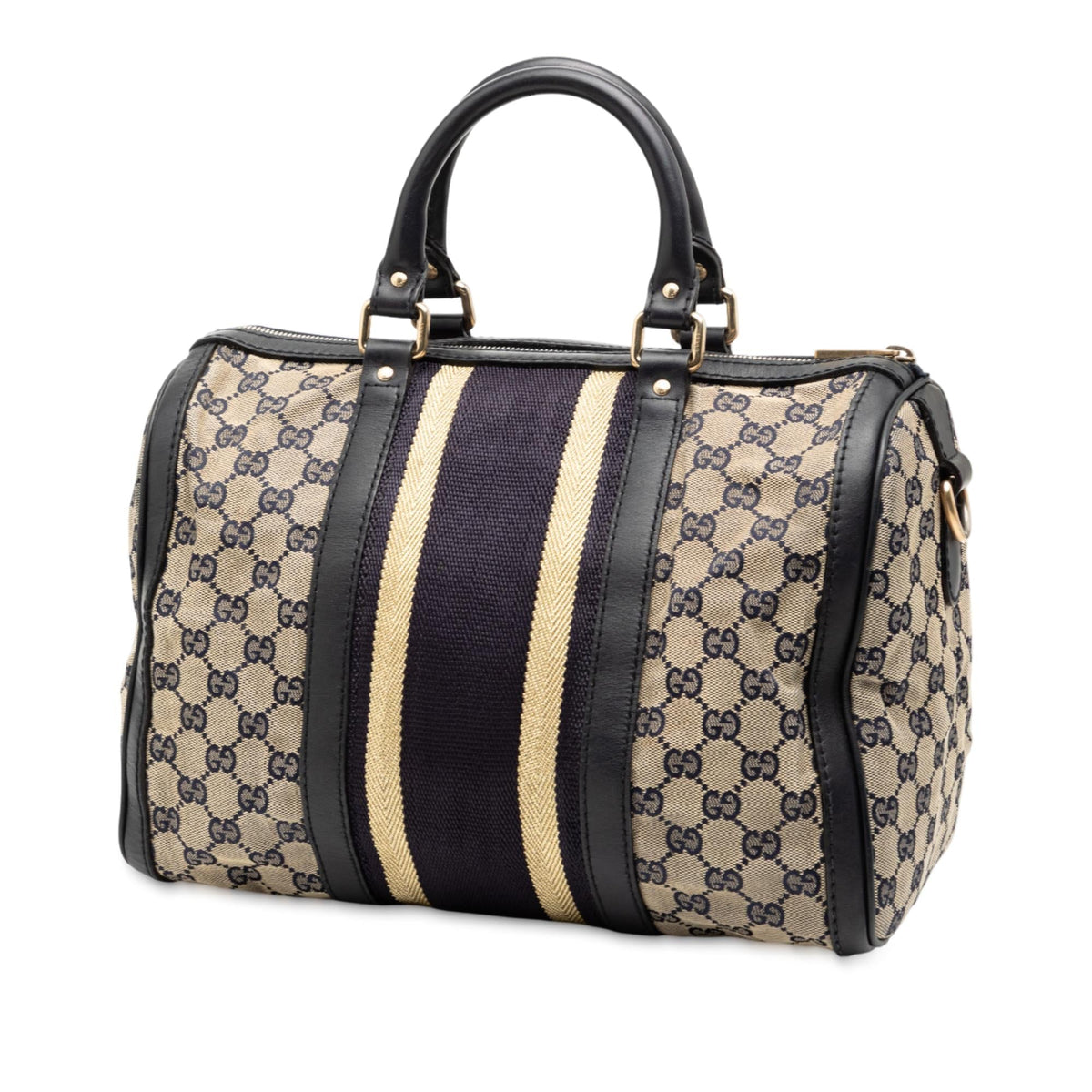 Gucci Medium GG Canvas Web Joy Boston Bag