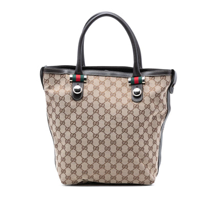 Gucci Medium GG Canvas Web Match Ball Tote