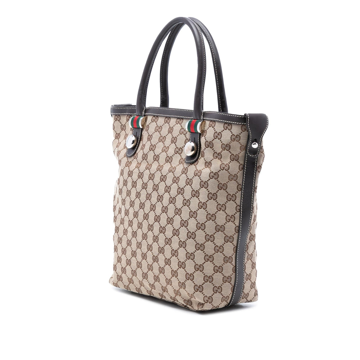 Gucci Medium GG Canvas Web Match Ball Tote
