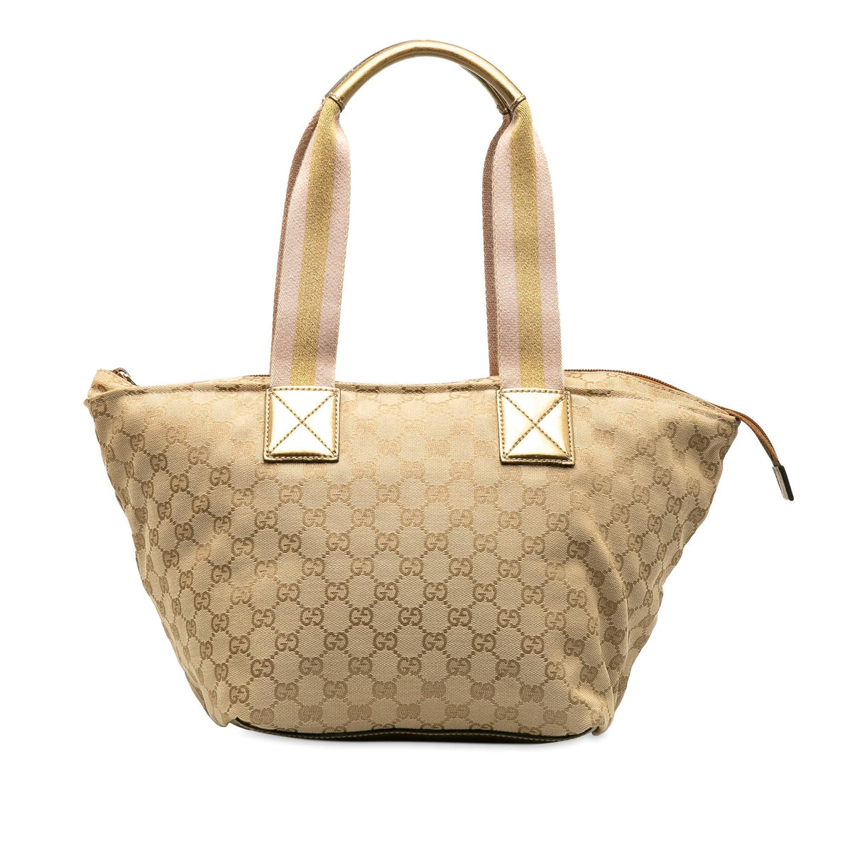 Gucci Medium GG Canvas Web Zip Handbag (SHG-kEKFuo)