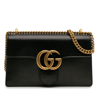 Gucci Medium GG Marmont Leather Chain Flap