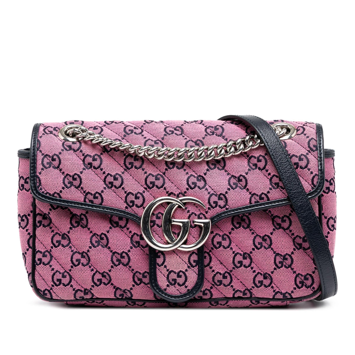 Gucci Medium GG Marmont Matelasse Diagonal GG Canvas Shoulder Bag