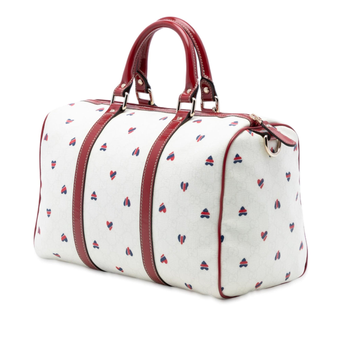 Gucci Medium GG Supreme Hearts Joy Boston Bag