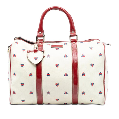 Gucci Medium GG Supreme Hearts Joy Boston Bag