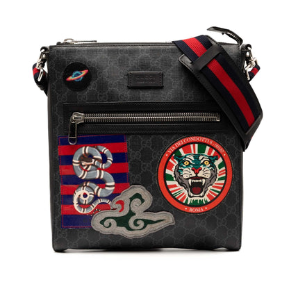 Gucci Medium GG Supreme Night Courier Messenger Bag