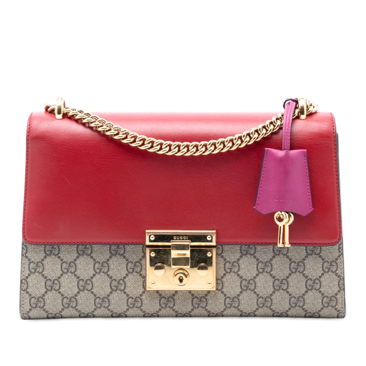 Gucci Medium GG Supreme Padlock Shoulder Bag
