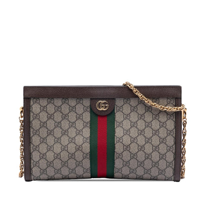 Gucci Medium GG Supreme Web Ophidia Chain Shoulder Bag