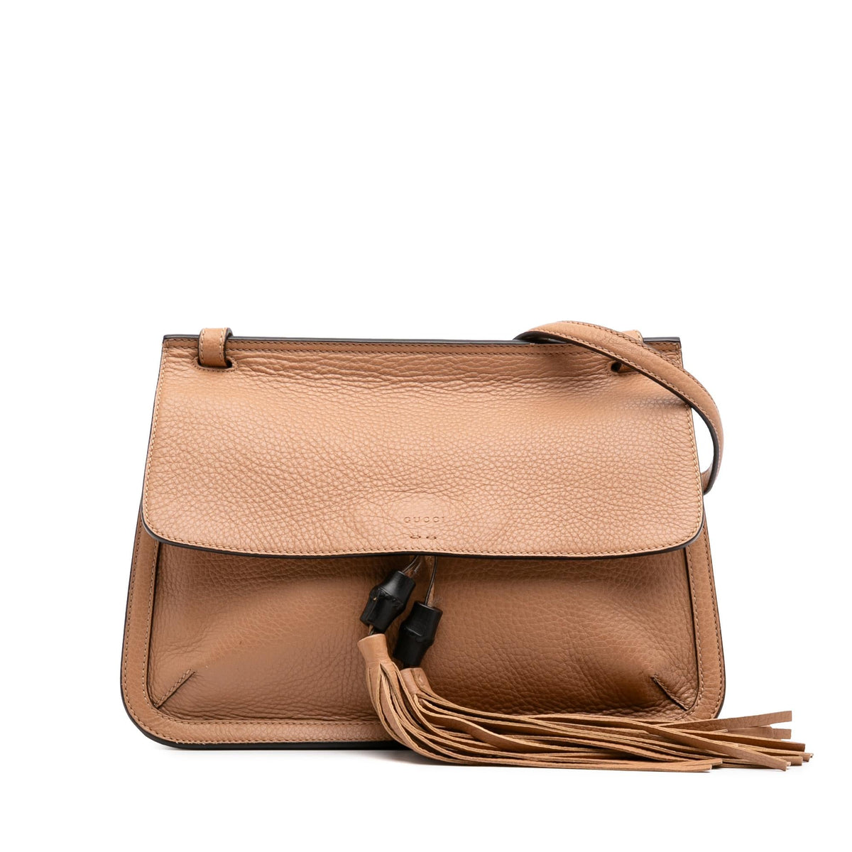 Gucci Medium Leather Bamboo Daily Crossbody
