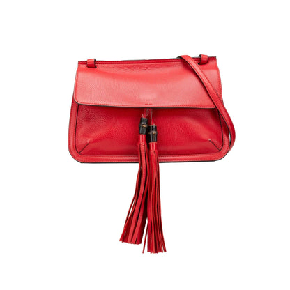 Gucci Medium Leather Bamboo Daily Crossbody