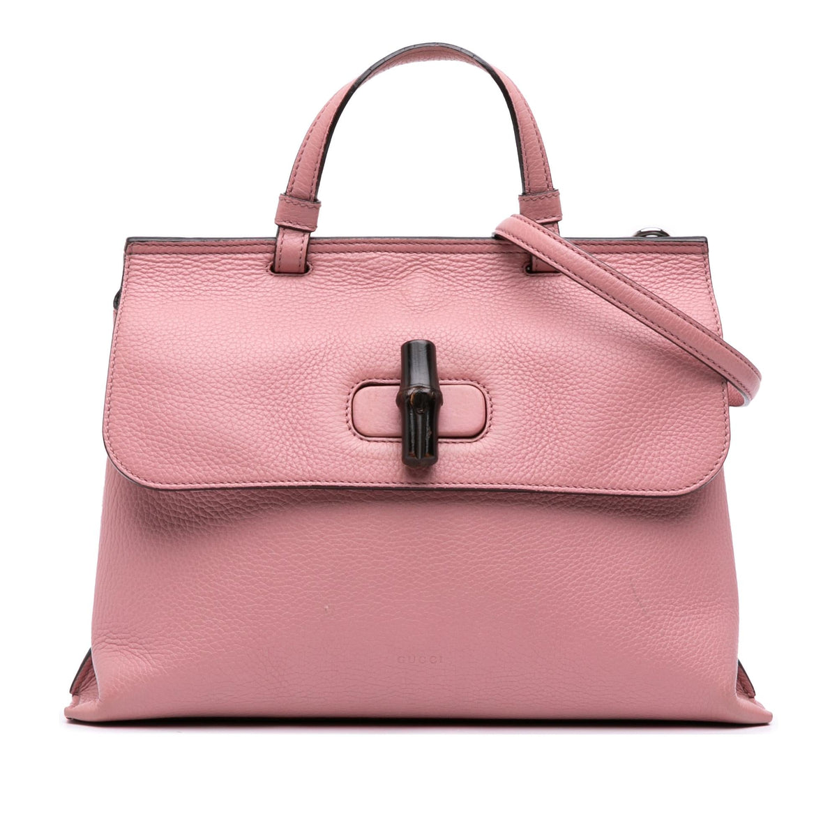 Gucci Medium Leather Bamboo Daily Satchel