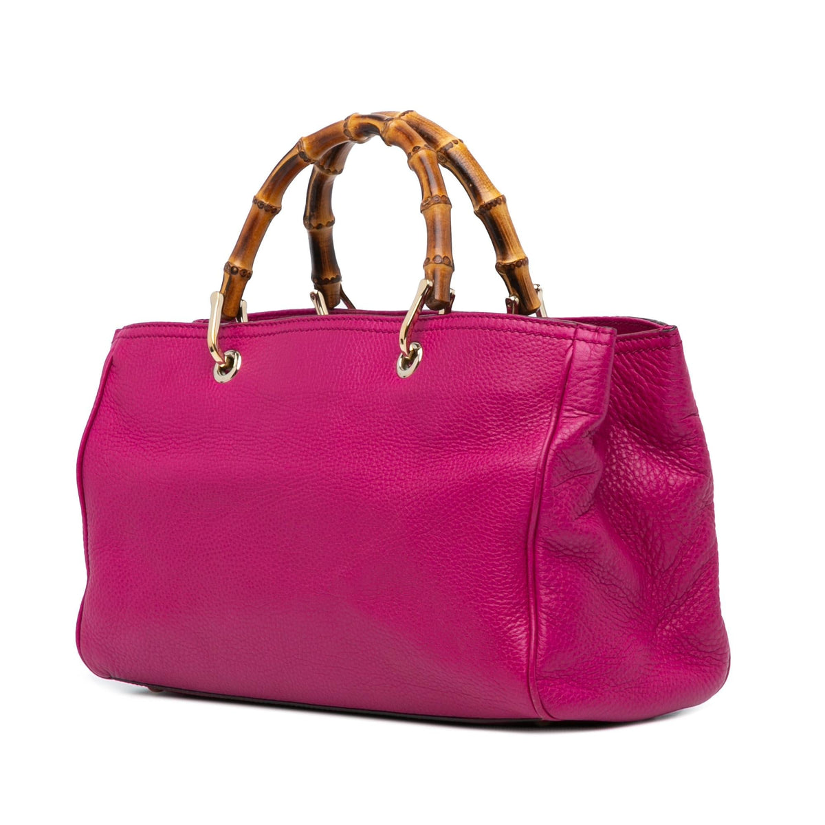 Gucci Medium Leather Bamboo Shopper Satchel (SHG-iVpsJb)
