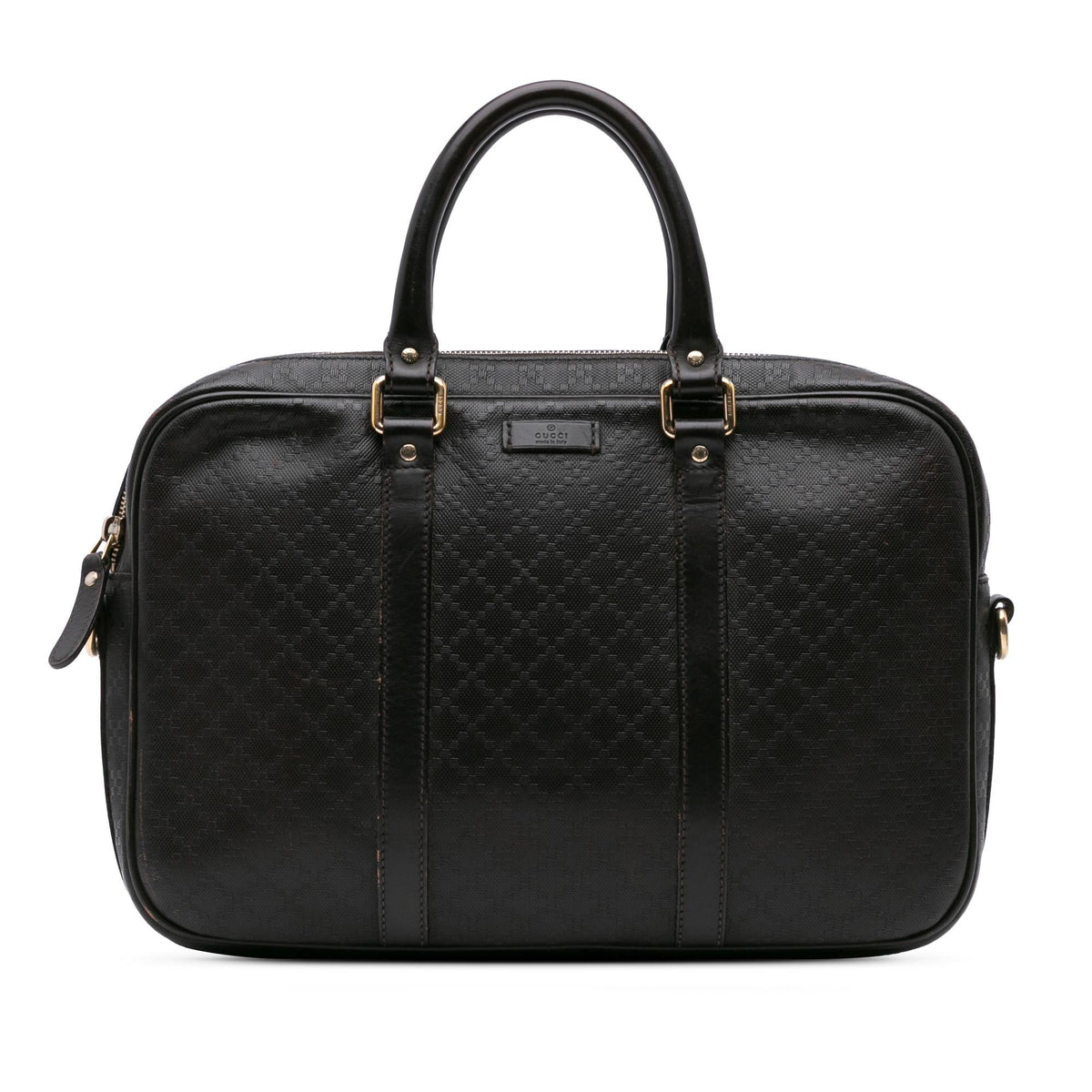 Gucci Medium Leather Diamante Bright Business Bag