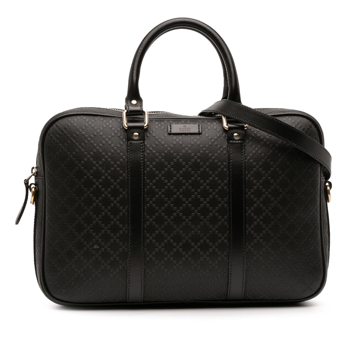 Gucci Medium Leather Diamante Bright Business Bag