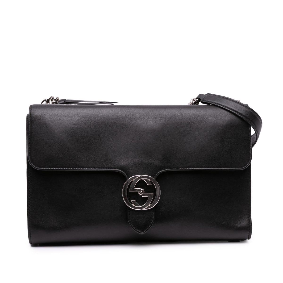 Gucci Medium Leather Dollar Interlocking G Crossbody