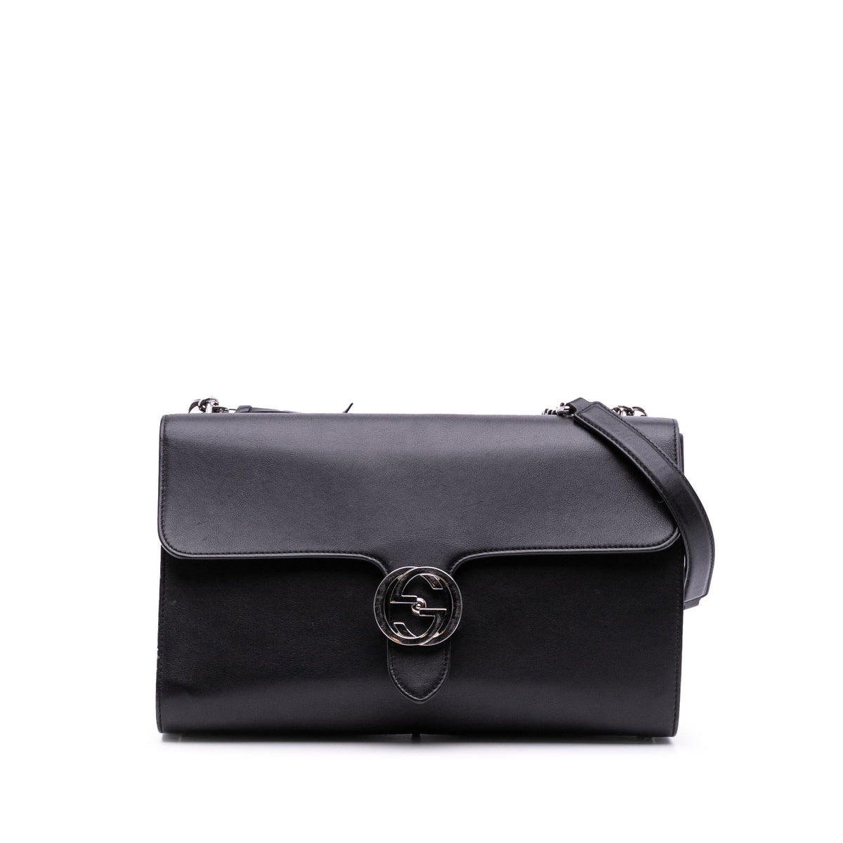 Gucci Medium Leather Dollar Interlocking G Crossbody