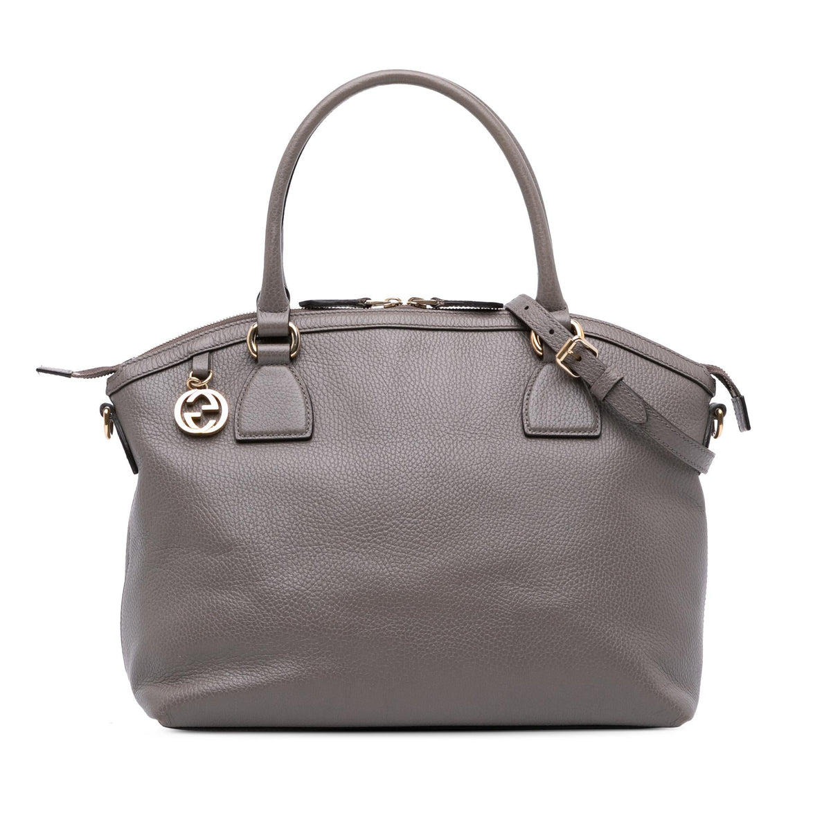 Gucci Medium Leather GG Charm Dome Satchel