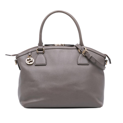 Gucci Medium Leather GG Charm Dome Satchel