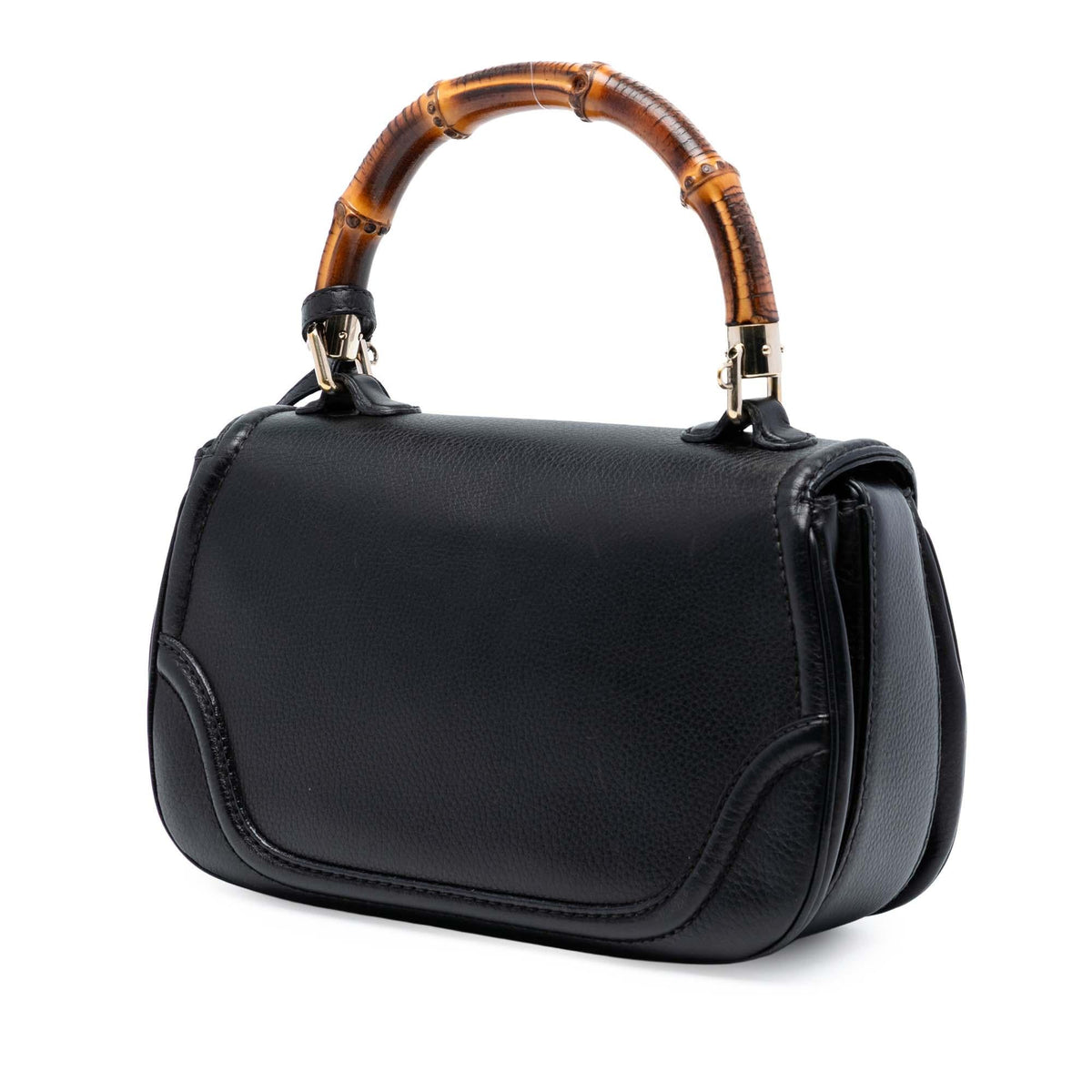 Gucci Medium Leather New Bamboo Satchel