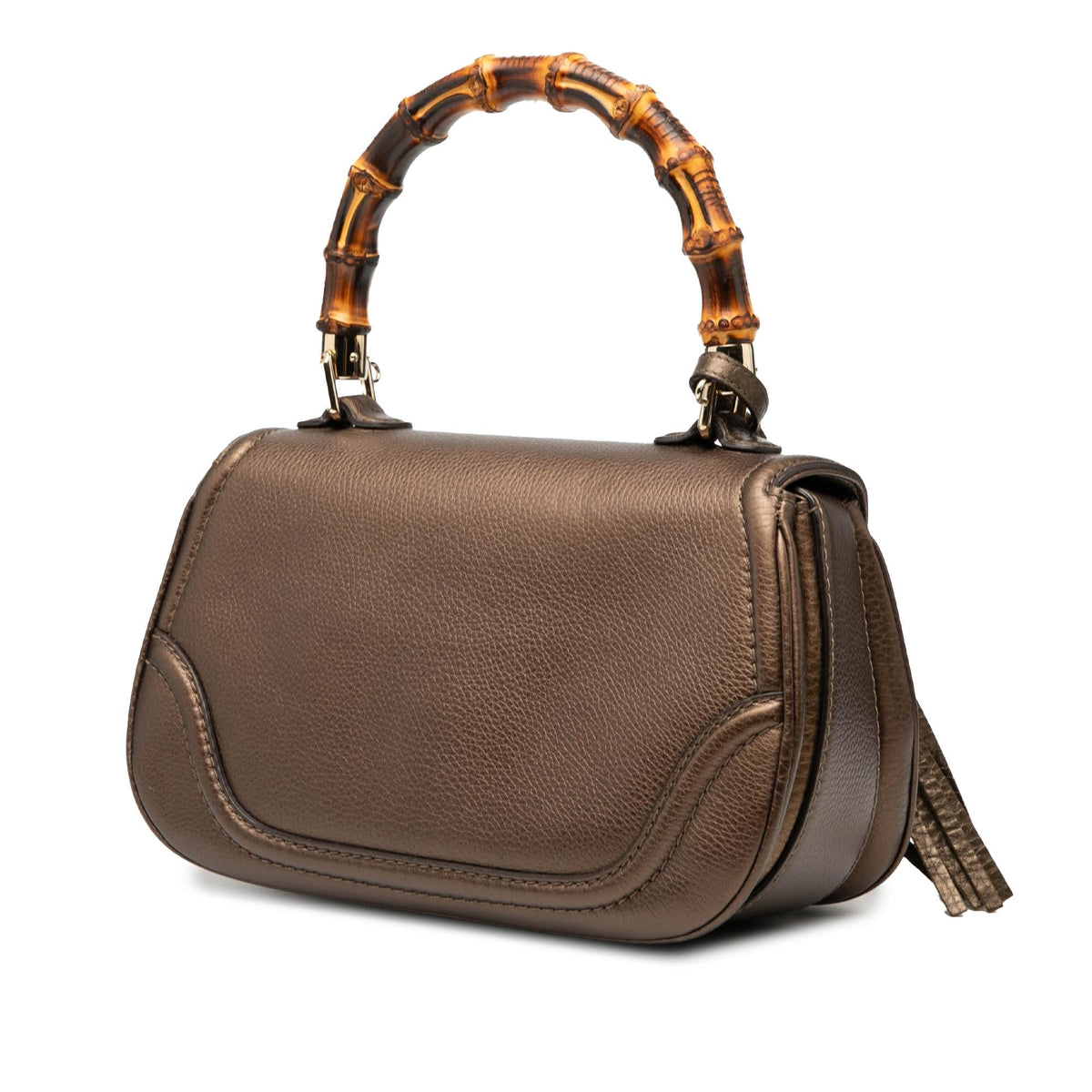 Gucci Medium Leather New Bamboo Satchel