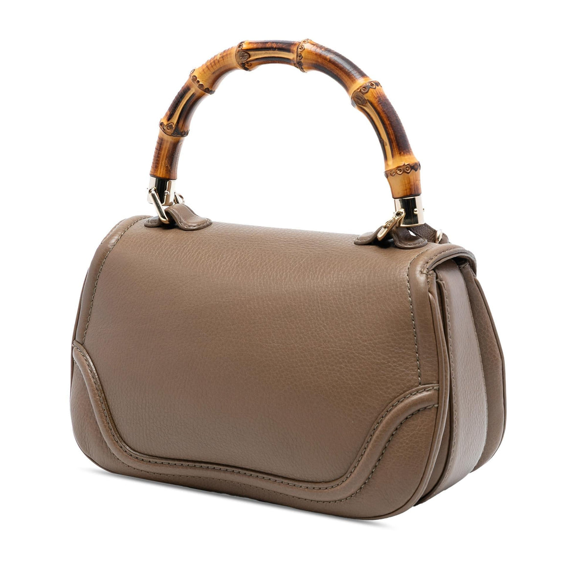 Gucci Medium Leather New Bamboo Satchel