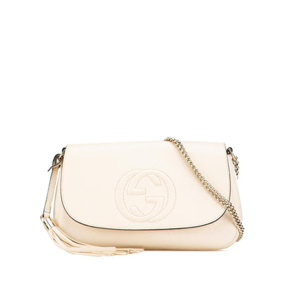 Gucci Medium Leather Soho Chain Flap Crossbody
