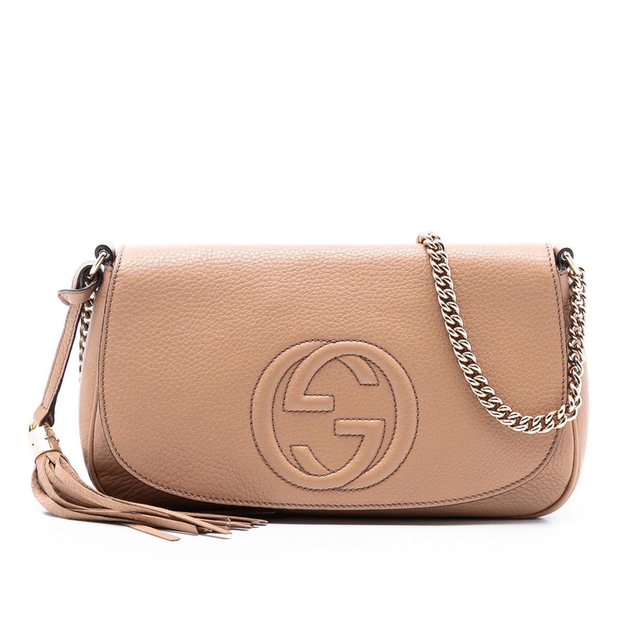 Gucci Medium Leather Soho Chain Flap Crossbody