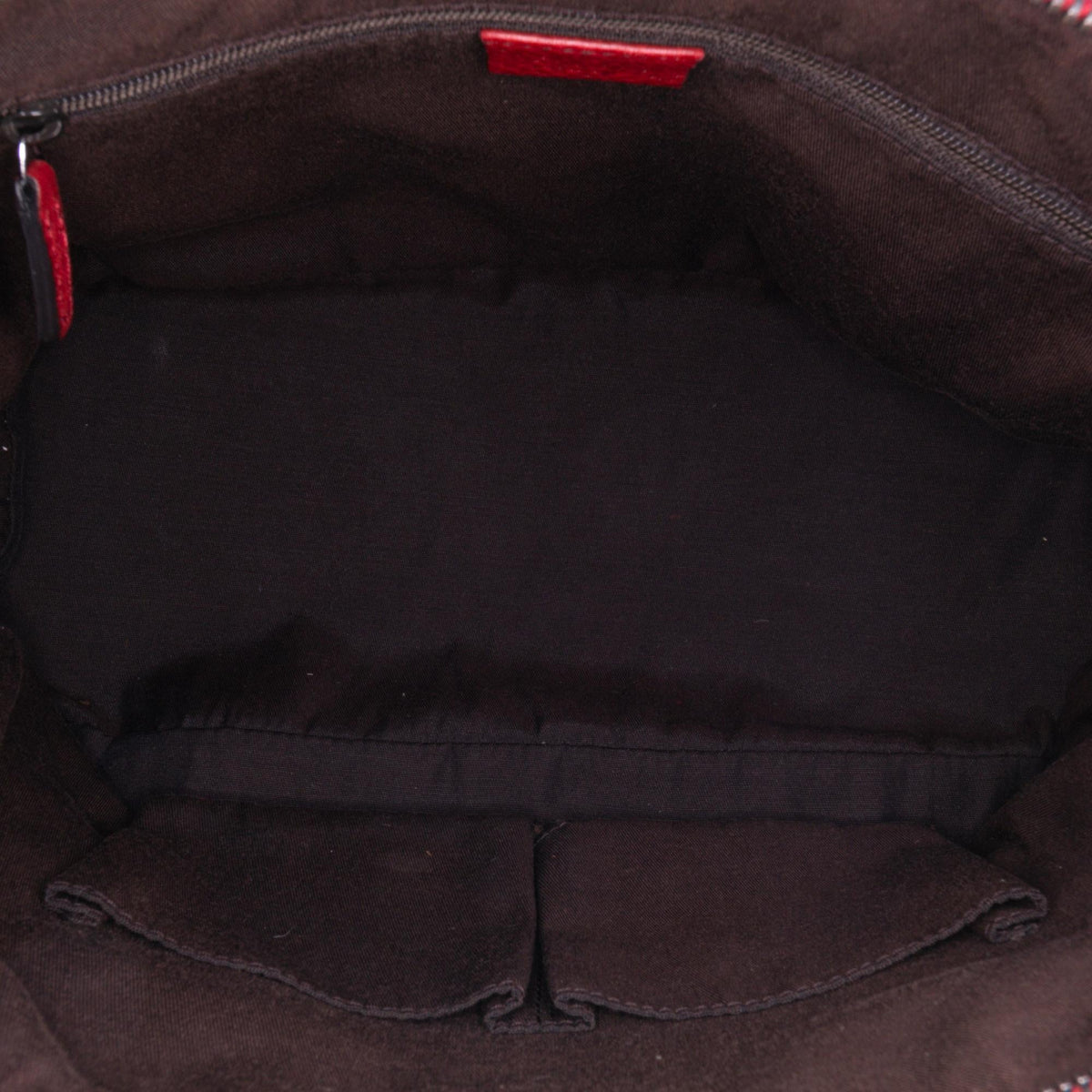 Gucci Medium Leather Web Dome Satchel