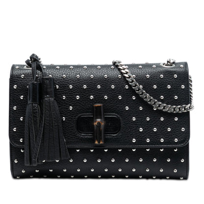 Gucci Medium Studded Leather Miss Bamboo Crossbody