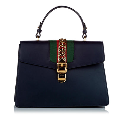 Gucci Medium Sylvie Leather Satchel (SHG-25632)