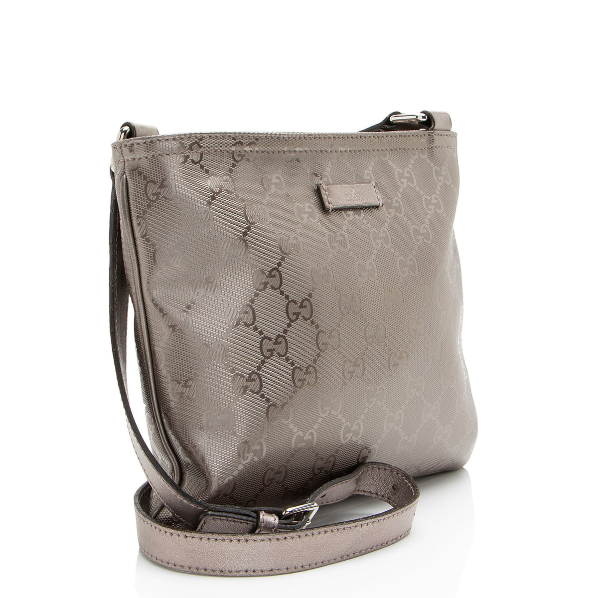 Gucci Metallic GG Imprime Flat Messenger