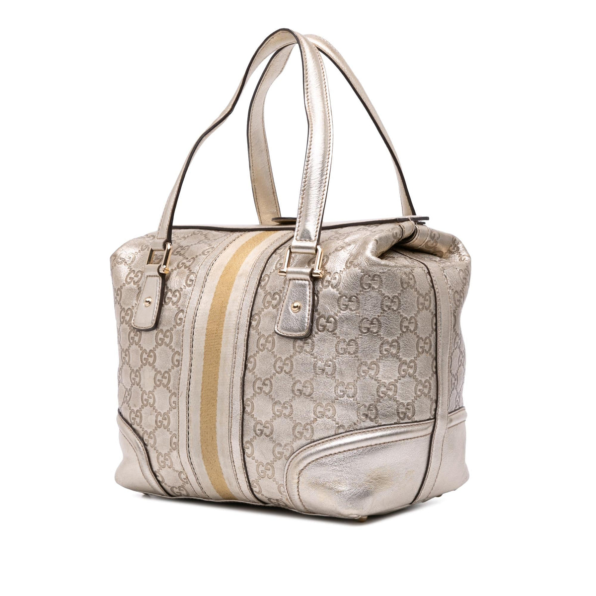 Gucci Metallic Guccissima Web Treasure Handbag