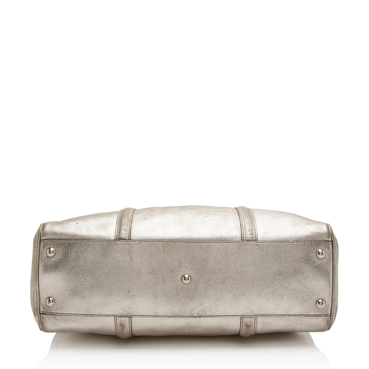 Gucci Metallic Leather Britt Medium Boston Bag (SHF-23530)