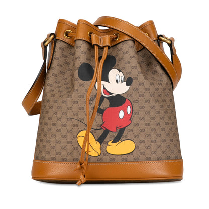Gucci Micro GG Supreme Mickey Mouse Bucket Bag (SHG-YwzTHp)