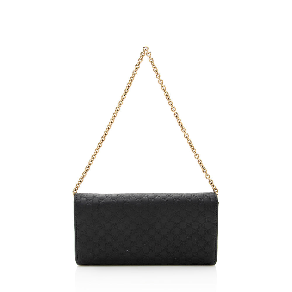 Gucci Micro Guccissima Leather Wallet on Chain Bag (SHF-19776)