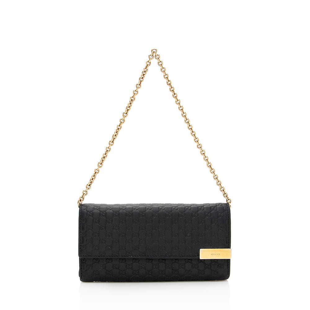 Gucci Micro Guccissima Leather Wallet on Chain Bag (SHF-19776)