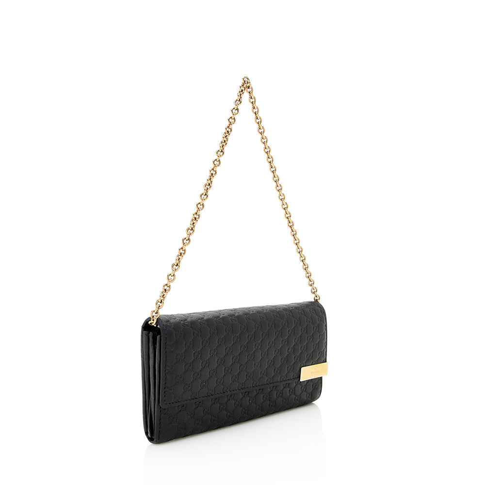 Gucci Micro Guccissima Leather Wallet on Chain Bag (SHF-19776)