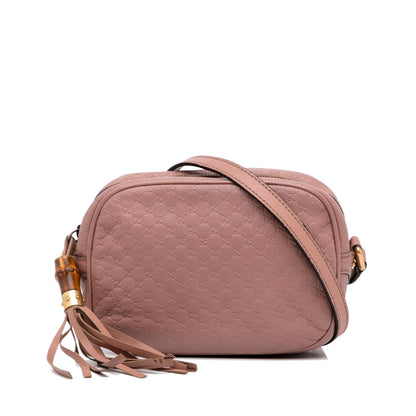 Gucci Microguccissima Bamboo Tassel Crossbody Bag (SHG-Obh29w)