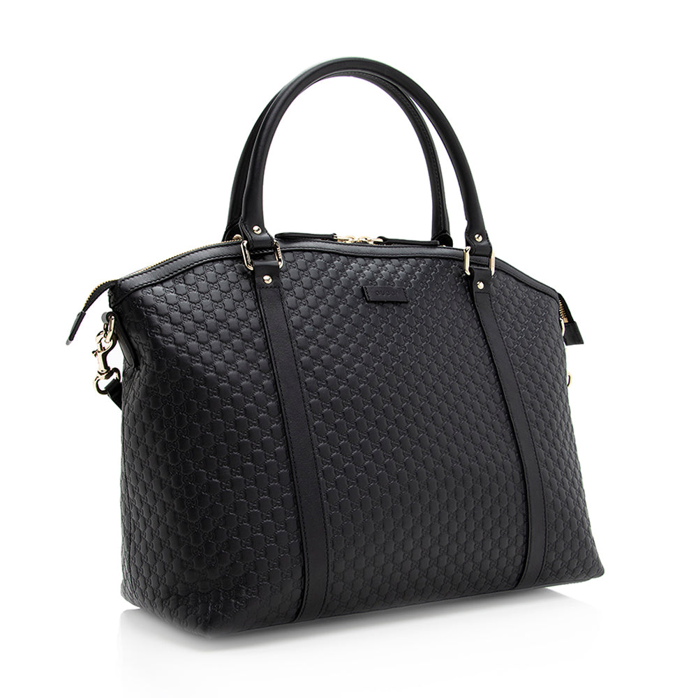 Gucci Microguccissima Leather Dome Large Satchel (SHF-19602)