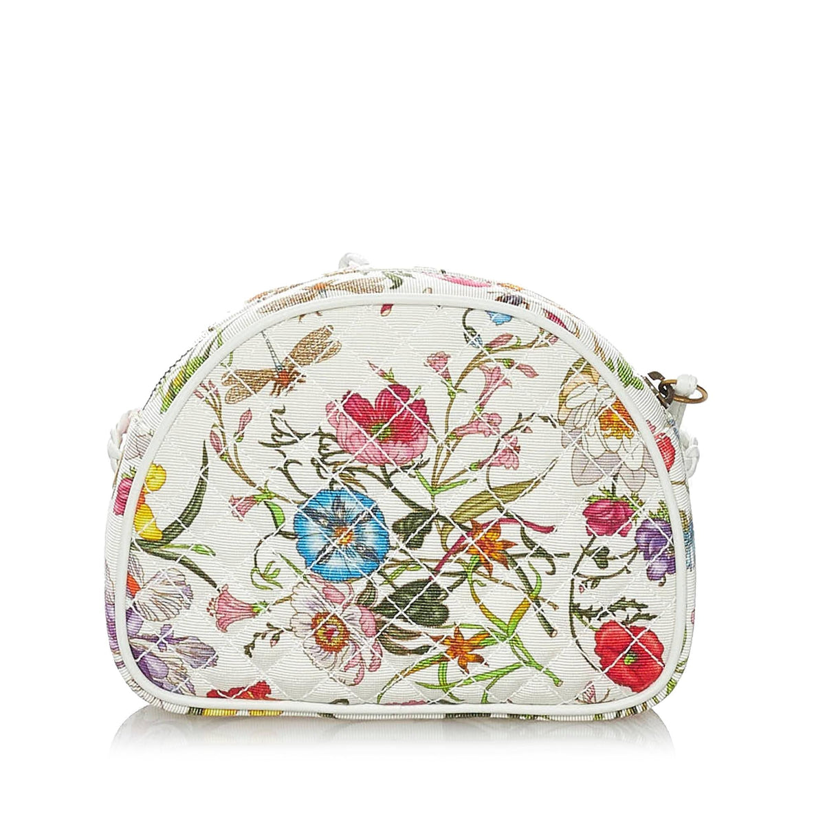 Gucci Mini Flora Trapuntata Canvas Crossbody Bag (SHG-30236)