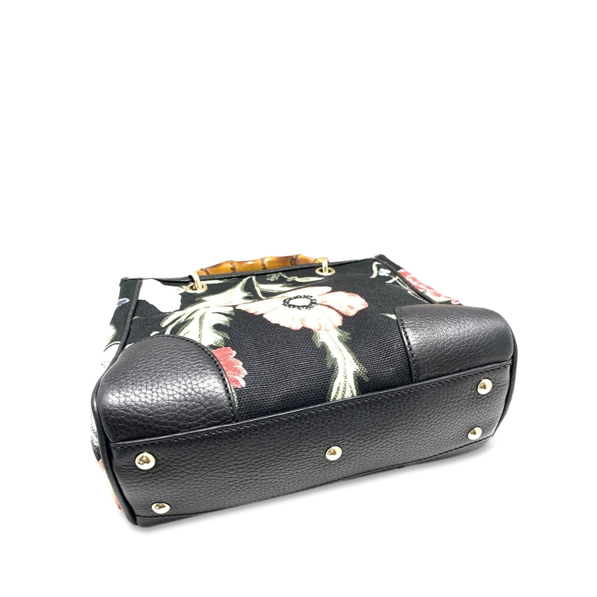 Gucci Mini Floral Canvas Bamboo Shopper (SHG-Uikssh)
