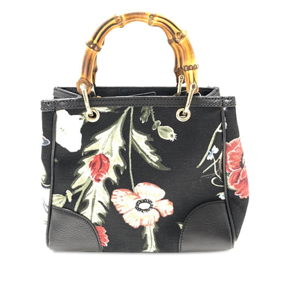 Gucci Mini Floral Canvas Bamboo Shopper (SHG-Uikssh)
