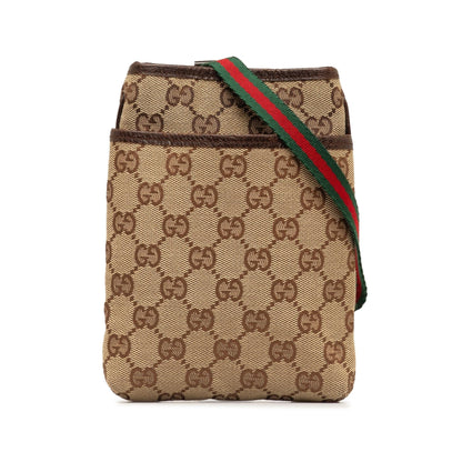Gucci Mini GG Canvas Web Crossbody Bag (SHG-1cLFGf)