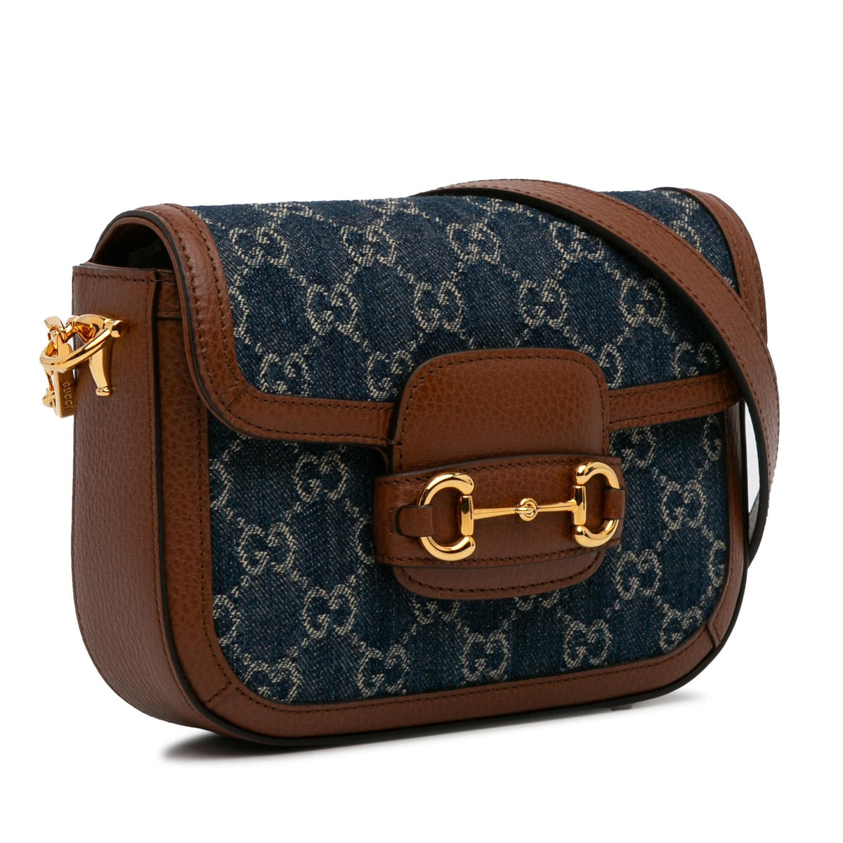 Gucci Mini GG Denim Horsebit 1955 Satchel (SHG-7wIpkG)
