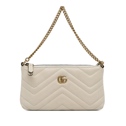 Gucci Mini GG Marmont Chain Baguette (SHG-Rla7Nz)