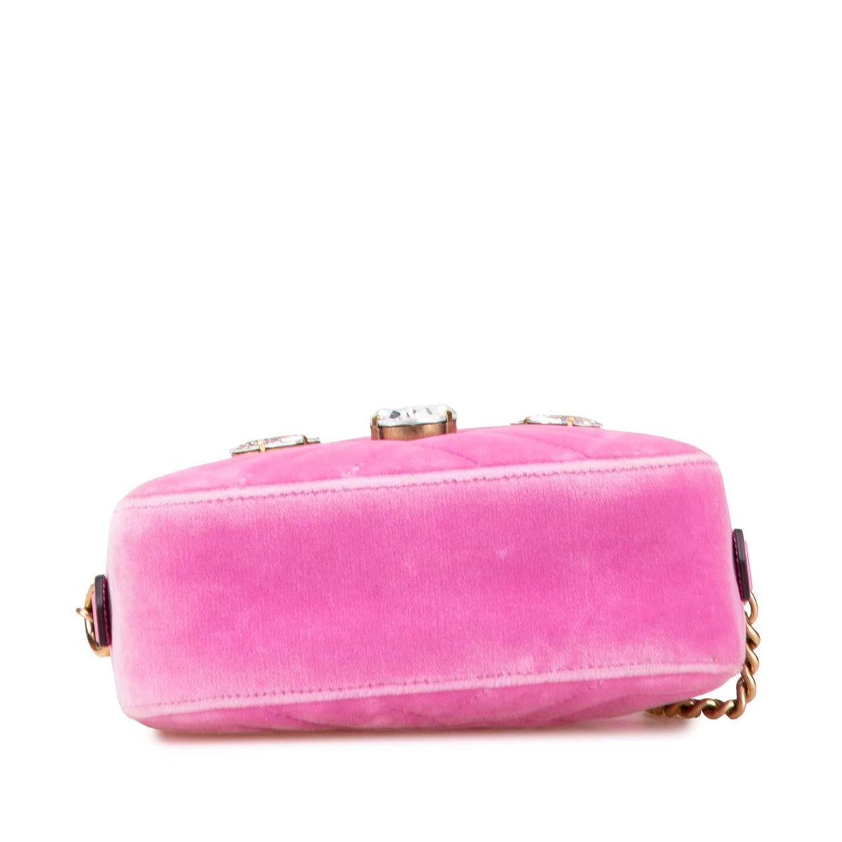 Gucci Mini GG Marmont Crystal Embellished Matelasse Velvet Crossbody