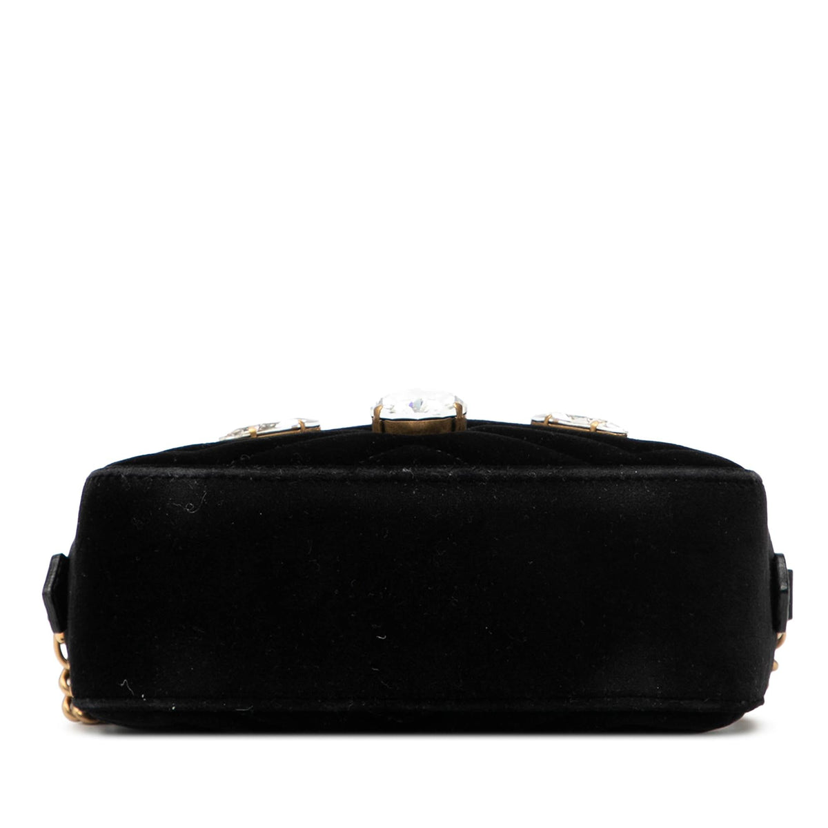 Gucci Mini GG Marmont Crystal Embellished Matelasse Velvet Crossbody