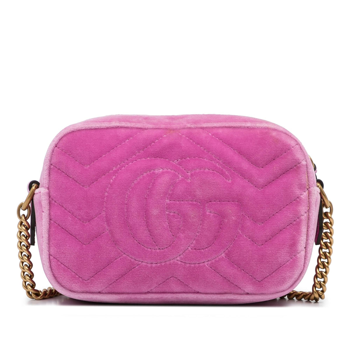 Gucci Mini GG Marmont Crystal Embellished Velvet Crossbody (SHG-A5av44)