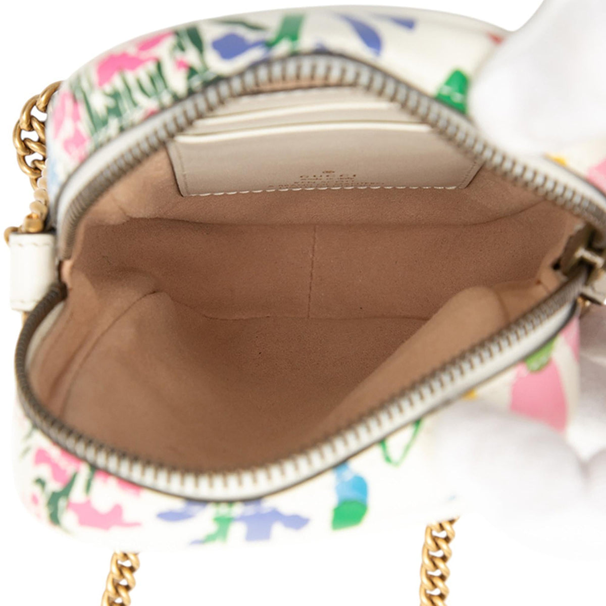 Gucci Mini GG Marmont Floral Printed Matelasse Leather Crossbody