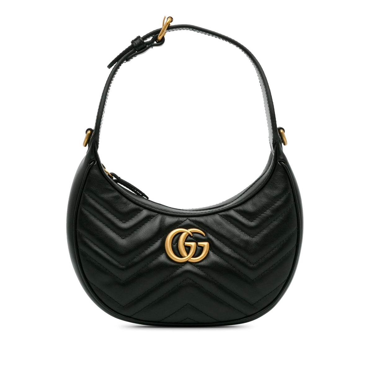 Gucci Mini GG Marmont Half Moon Bag (SHG-ramOzt)